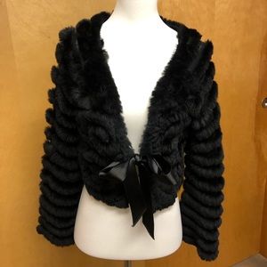 BCBG Rabbit Fur Bolero
